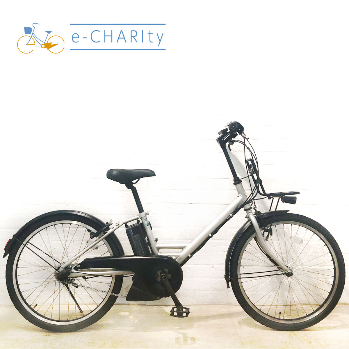 中古電動自転車 ブリヂストン アシスタ ユニ シルバー 24インチ YW071