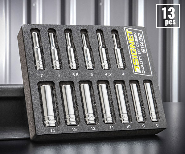 シグネット 1/4DR 13PC ディープソケットセット DESIGNトレー (11432