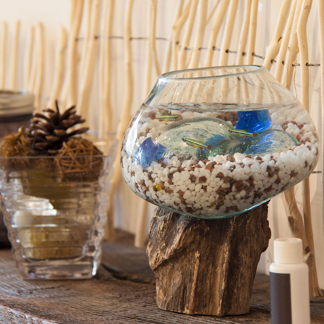 大海原の大冒険を感じる。流木グラスオブジェ/置き型‐【公式】秋島良品