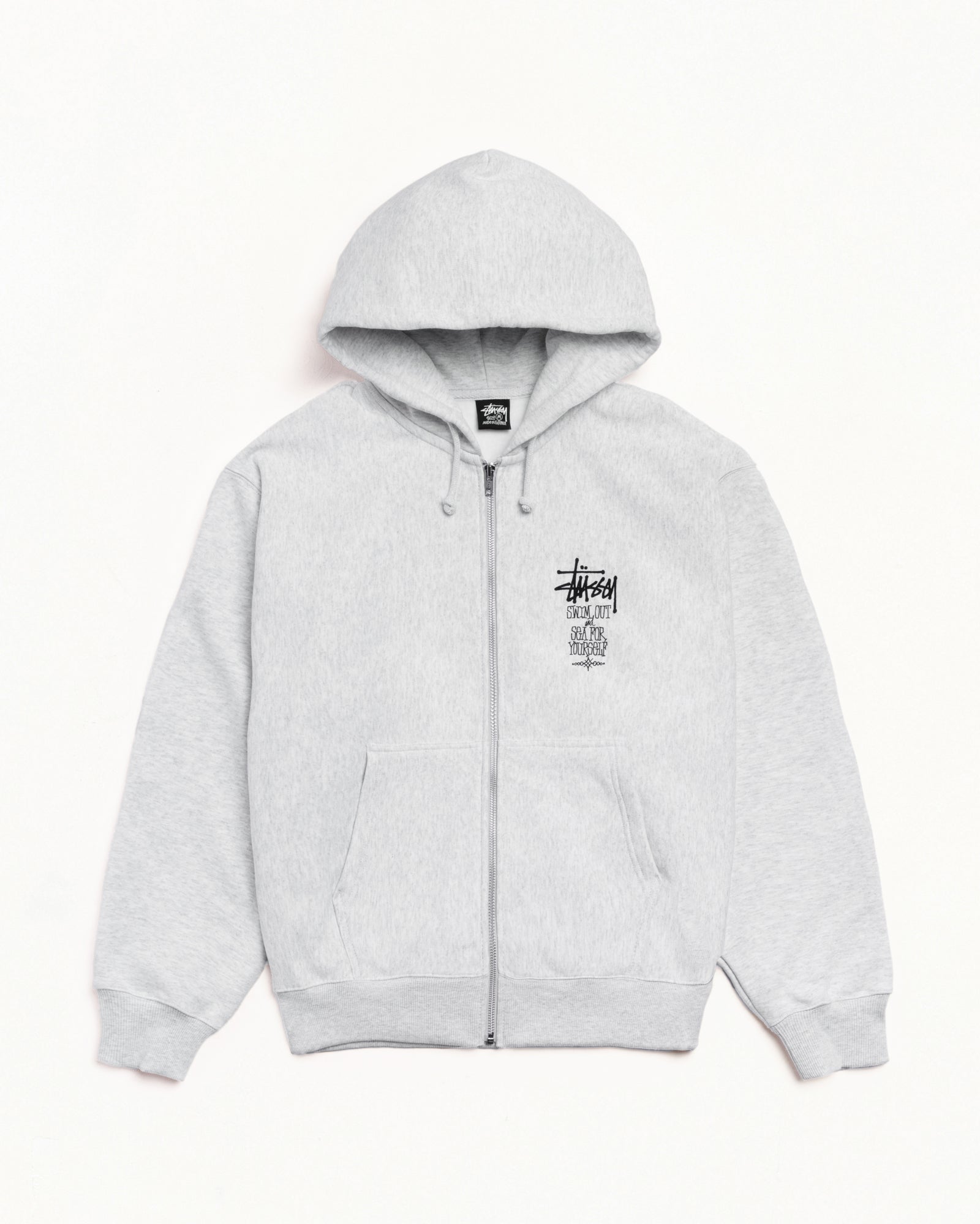 Swim Out Zip Hoodie – Ash Heather | Sweats | Stüssy Japan