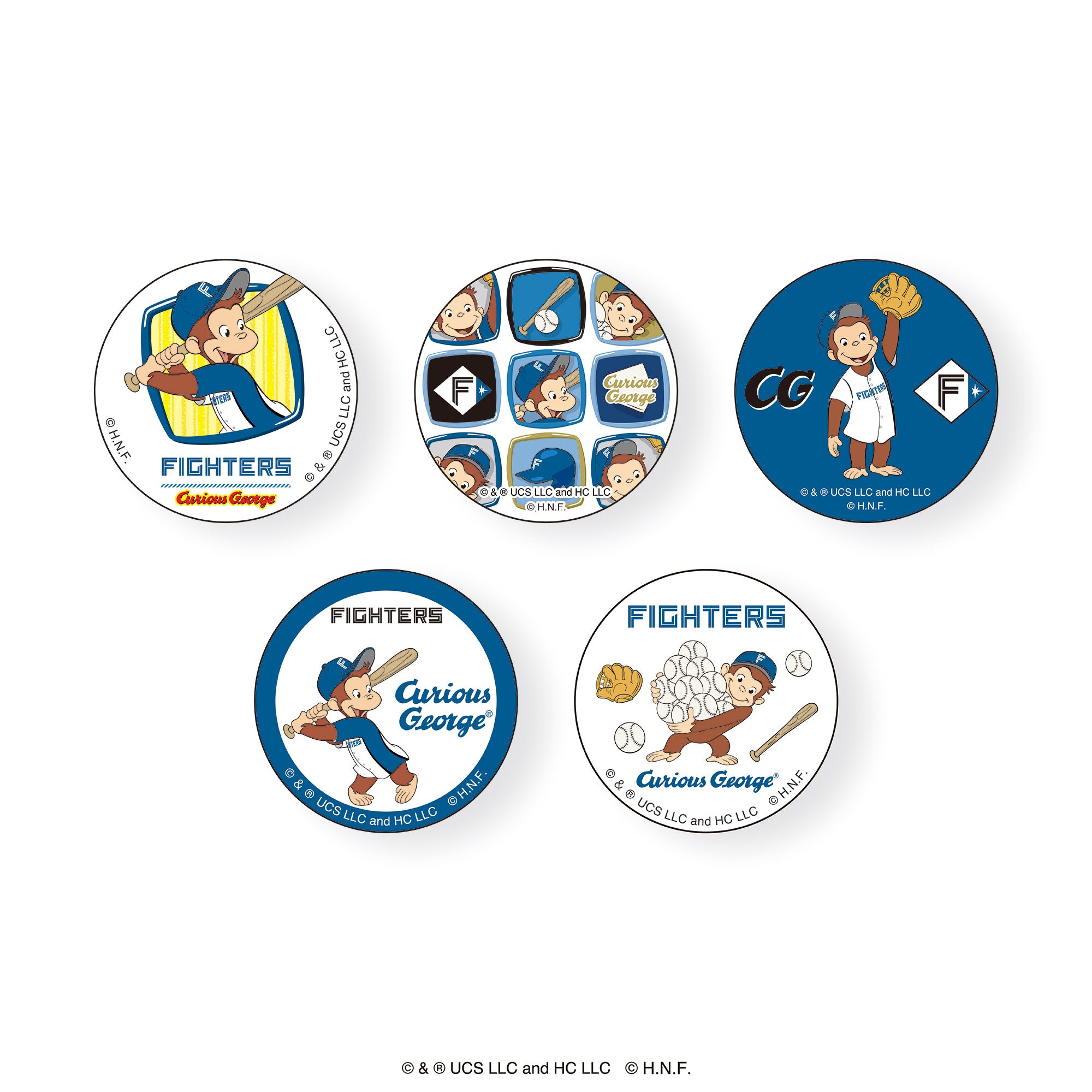 北海道日本ハムファイターズ 缶バッジ (シークレット) / おさるの