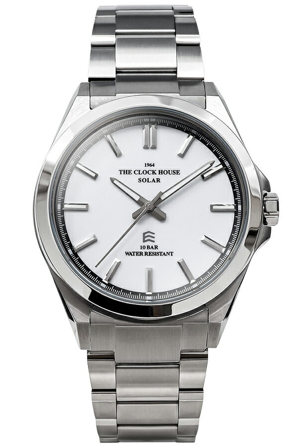 ザ・クロックハウス エッジ ソーラー 3針 グロス MBC1009-WH1A メンズ