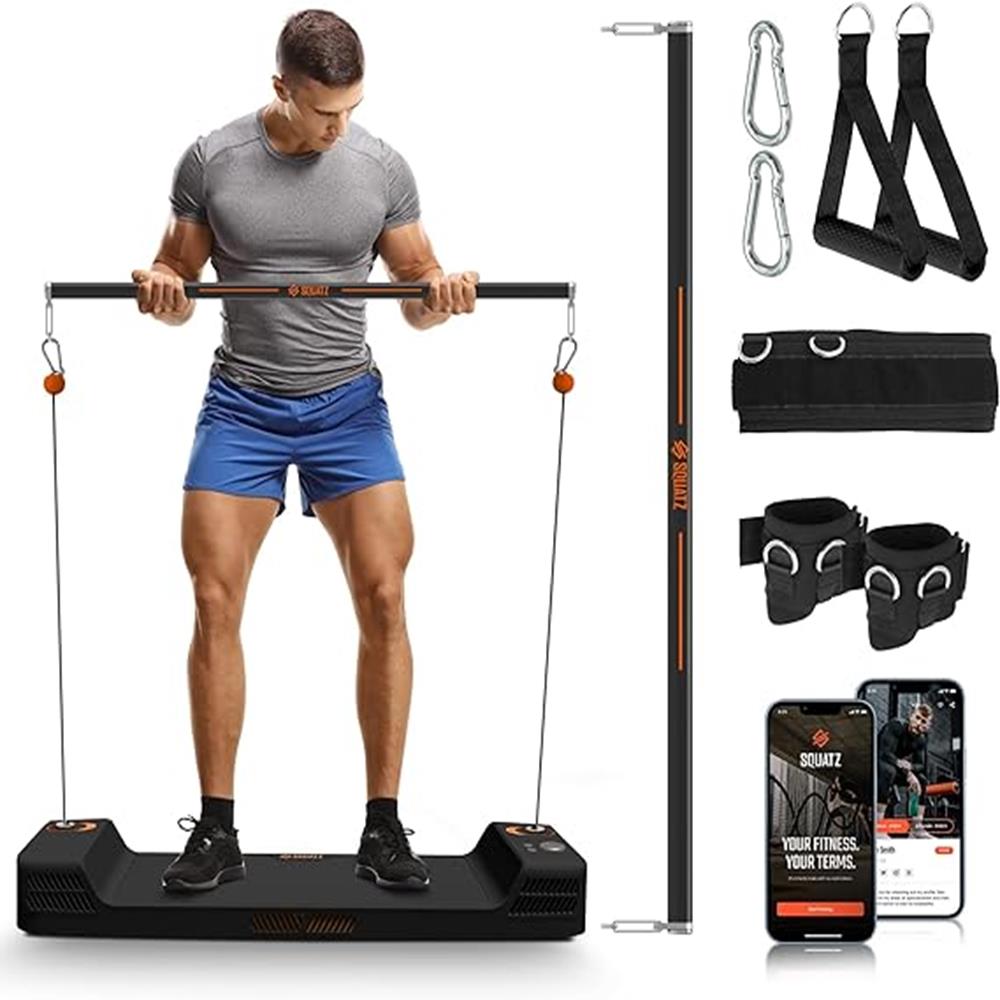 Mini Home Gym: Full Body Workouts, 150lb Resistance, LED Display