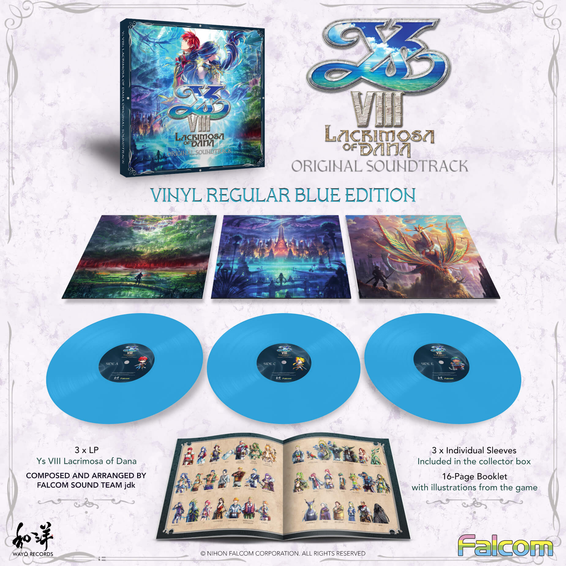 Ys VIII: Lacrimosa of Dana Original Soundtrack 3xLP Boxset – Pin Box