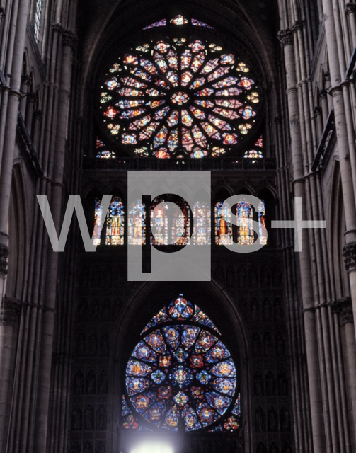 ノートルダム大聖堂（ランス）の西正面扉口のバラ窓 - 建築 | wps+