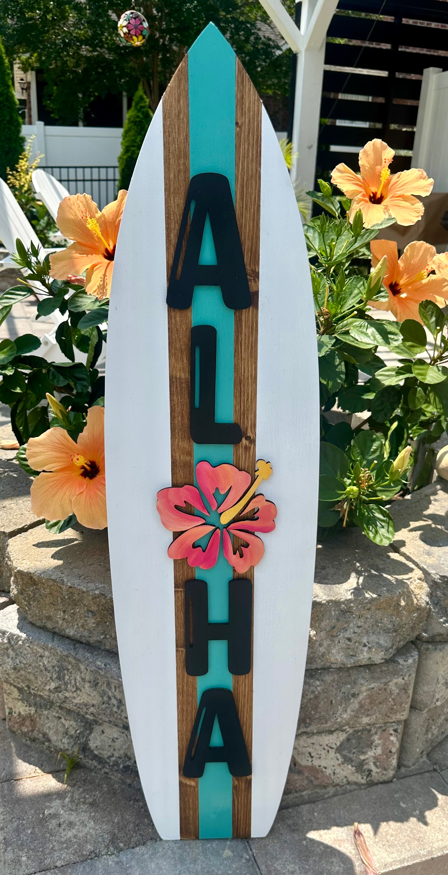 ALOHA Surfboard Vertical Sign (3 Sizes Available) – Old Hippie Co.