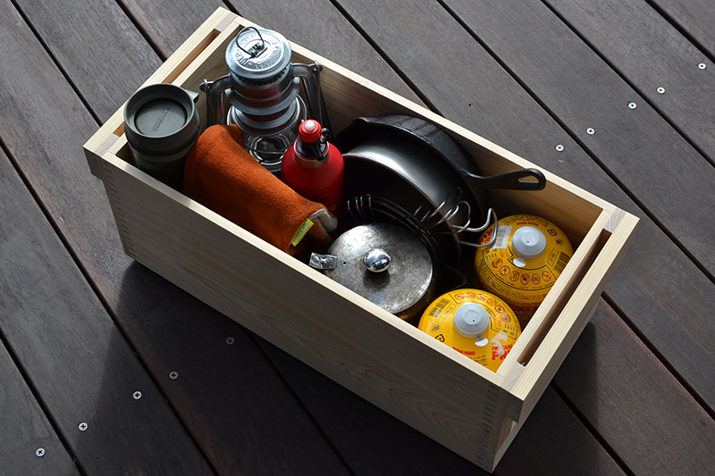 ウッドボックス20リットルの通販｜【196】ひのき・木製キャンプ用品店