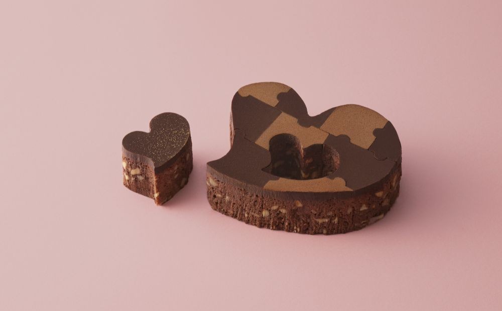 ハートブラウニーは箱を開けてのお楽しみ ークラブハリエバレンタイン