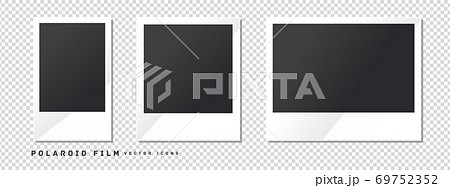 チェキのフィルム 3サイズセット ポラロイドカメラのイラスト素材