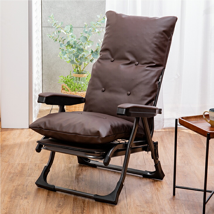 楽天市場】Gravina 日本製 リクライニングチェア オットマン一体型 肘