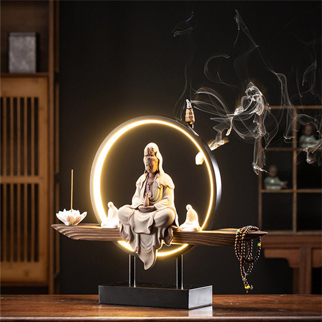 楽天市場】観音像 観世音菩薩 観自在菩薩 仏像 観音菩薩 LEDライト