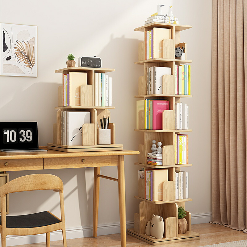 楽天市場】回転本棚 おしゃれ 本棚 回転 コミックラック 6段 回転式