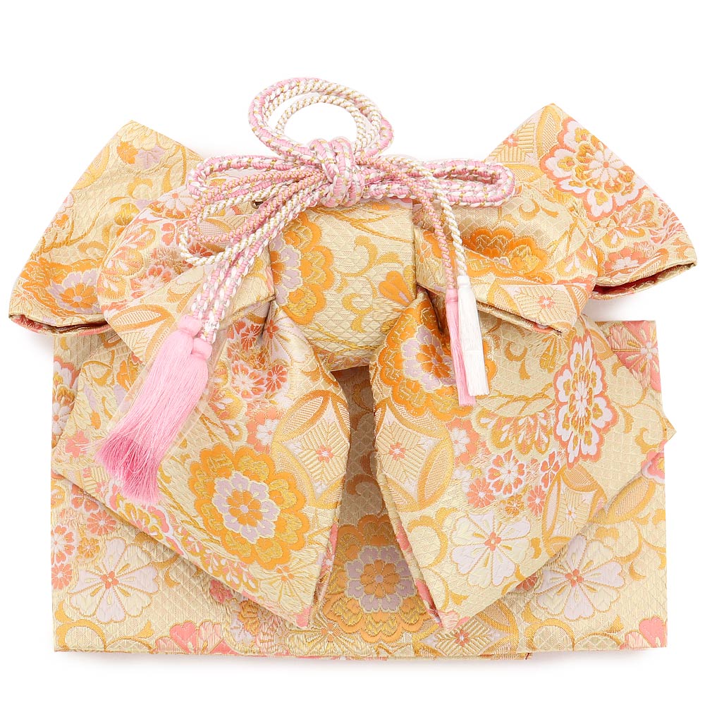 楽天市場】七五三 7歳 七歳 帯 作り帯 結び帯 日本製 大寸 金 花紋 5歳