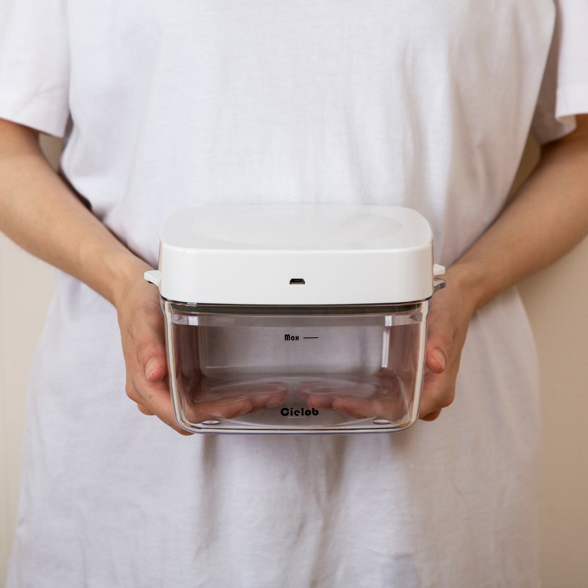 楽天市場】保存容器 1L Cielob 自動真空キャニスター スクエア