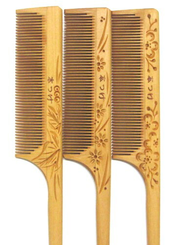 楽天市場】天然素材 本つげ櫛 柘植くし椿油仕上げ つげ櫛木彫り セット