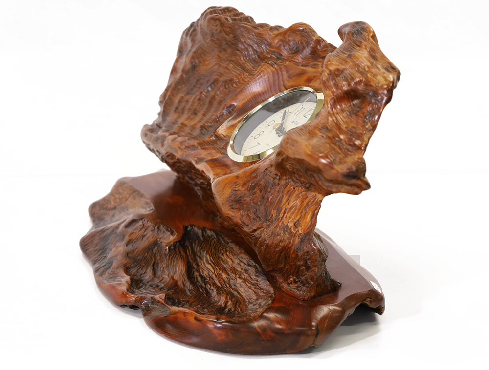 楽天市場】屋久杉 置き時計 一刀彫 / 素材：屋久杉（縁起物 置物
