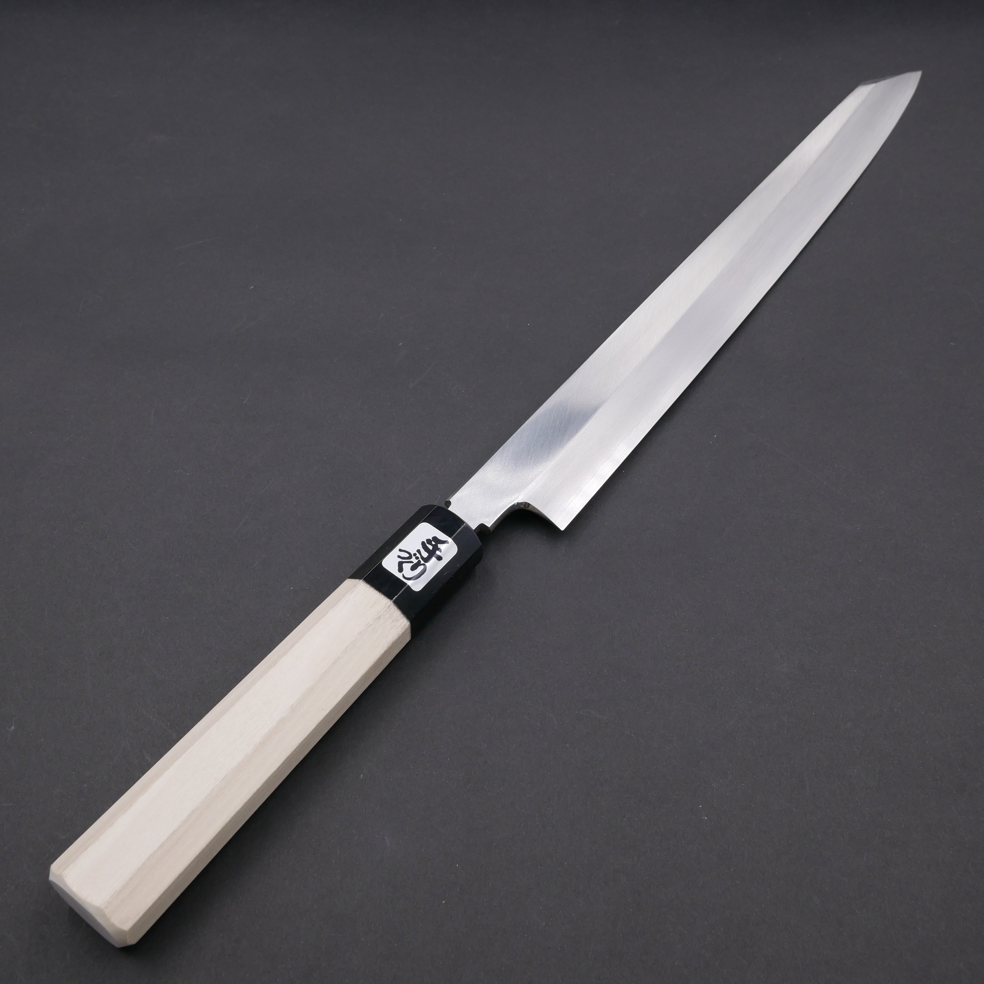銀三鋼 上仕上 切付柳刃 朴八角柄 – つば屋庖丁店