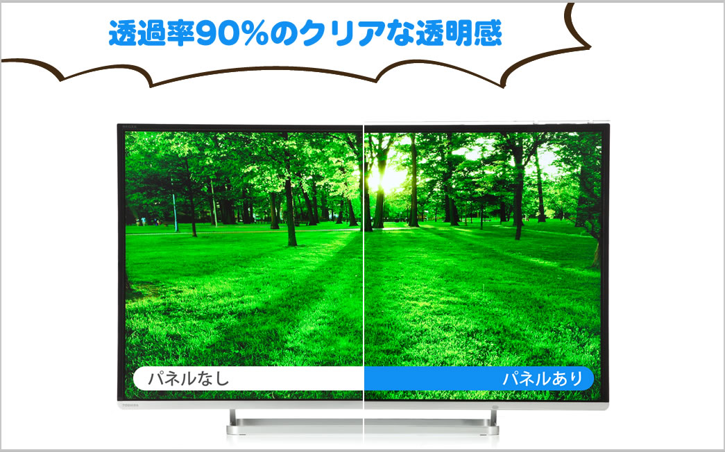 液晶テレビ保護パネル 65インチ対応 アクリル製 グレア 200-CRT024/YK
