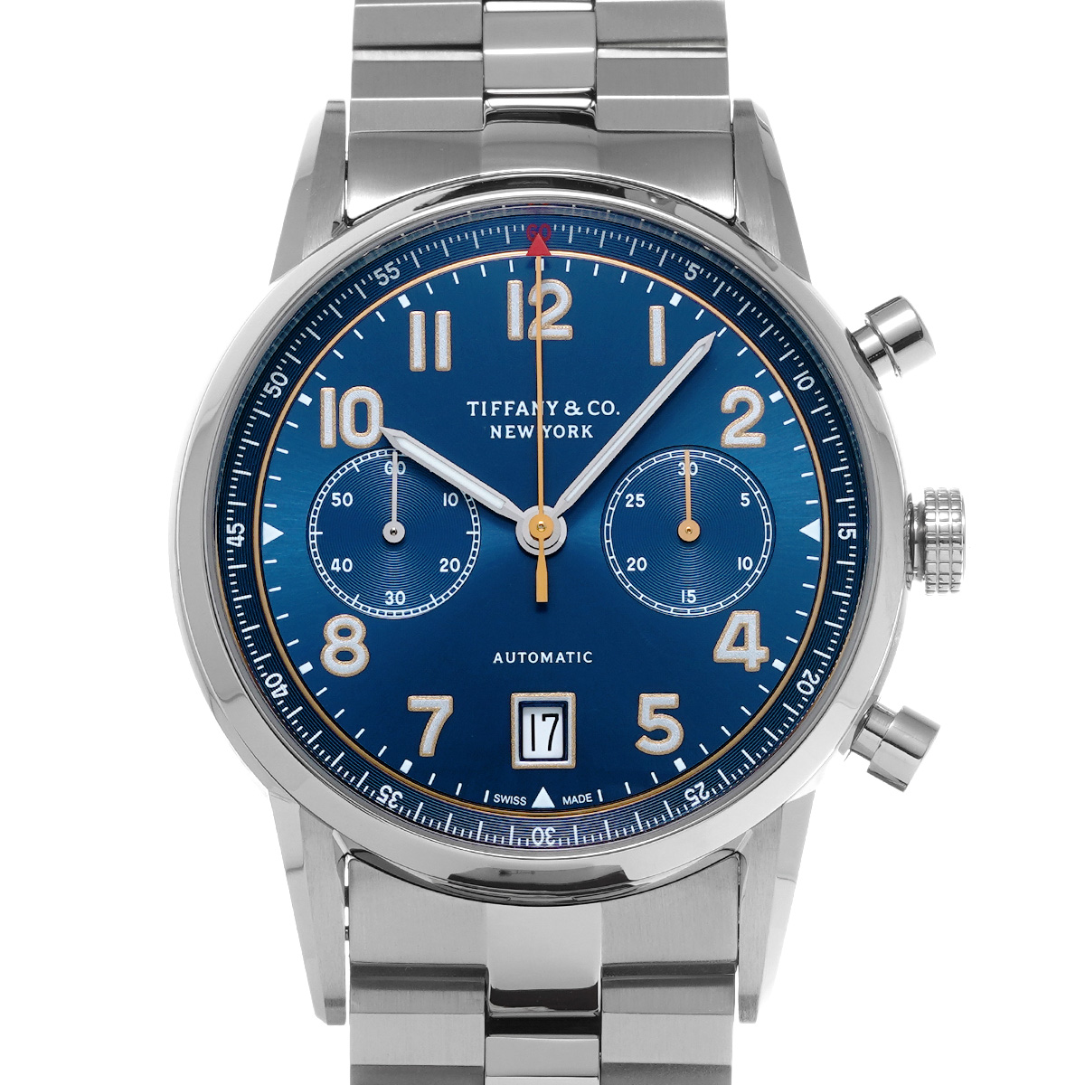 ティファニー CT60 クロノグラフ 42mm 34677298 ブルー メンズ 時計