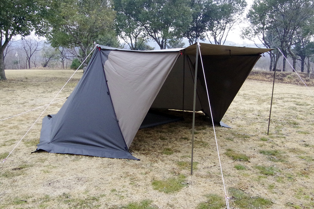 テンマクデザインの人気難燃テントがサイズUP！ 2人用の「大炎幕」発売