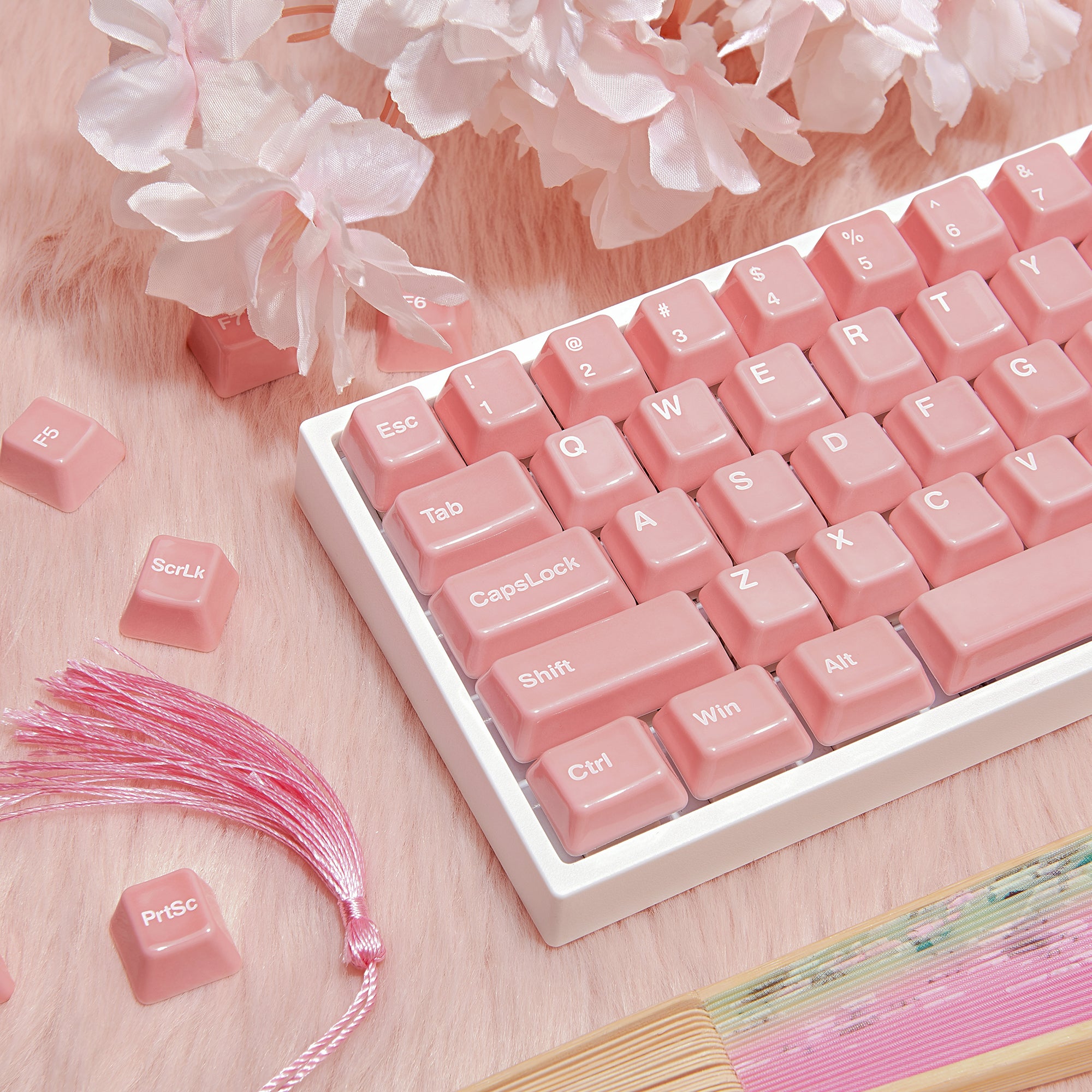 Cerakey Pink Ceramic Keycaps