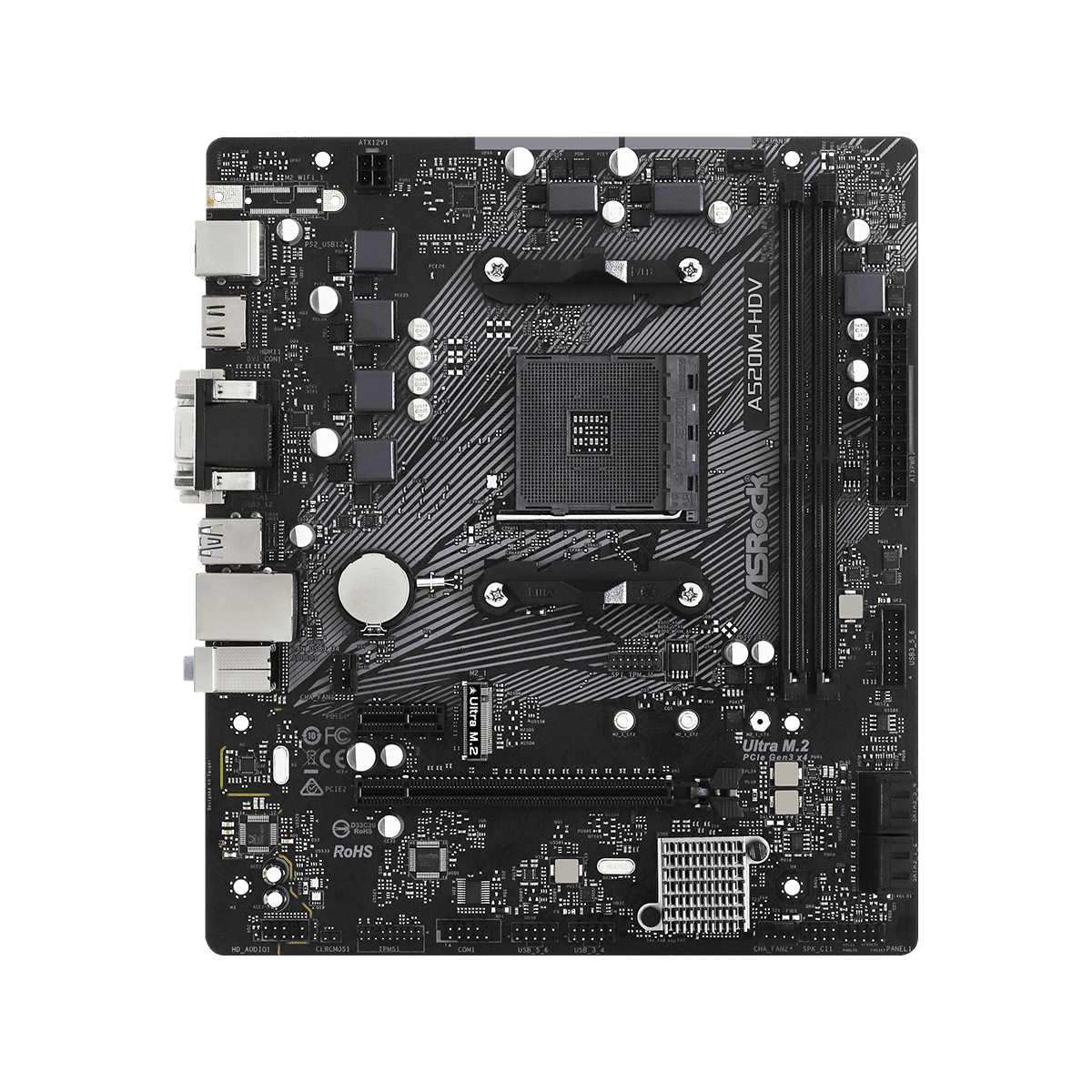 A520M-HDV | ASRock(アスロック) Socket AM4 AMD A520 MicroATX