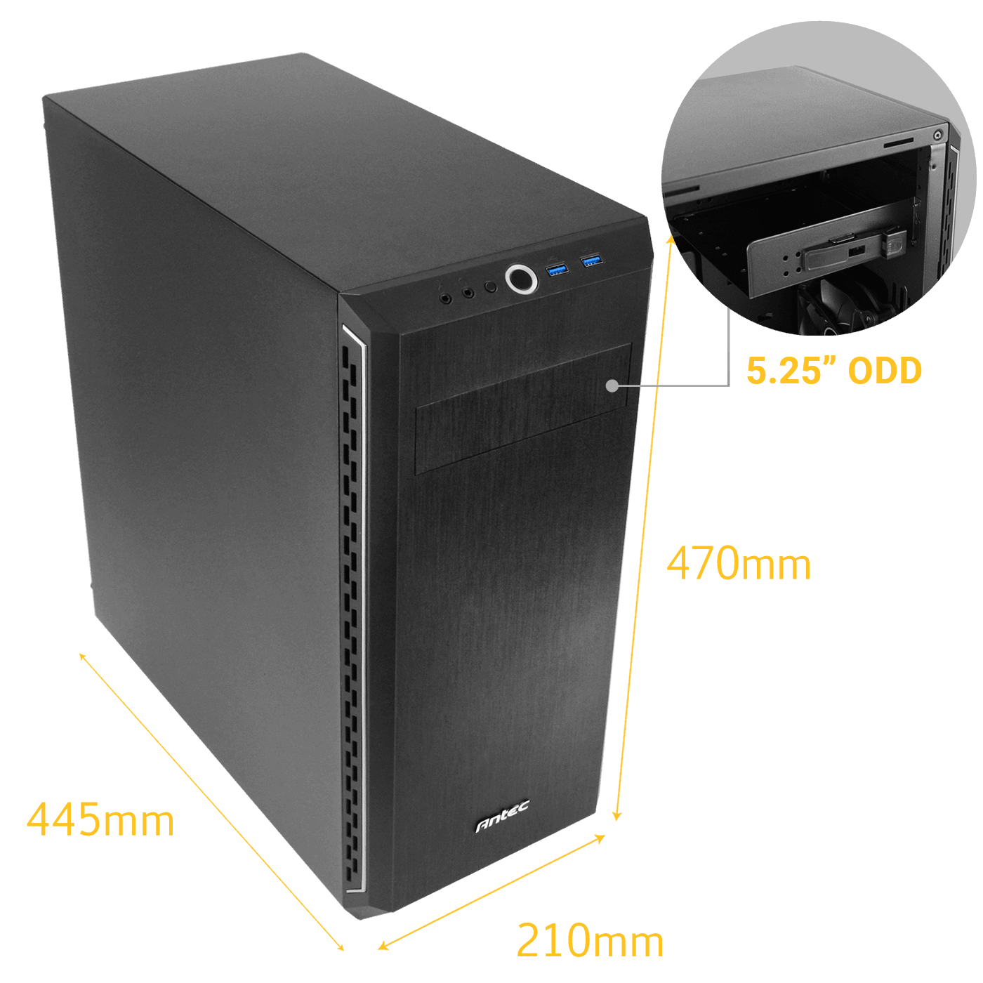 P7 SILENT is the Best Silent PC Mid Tower Case with ATX/2 x 120mm