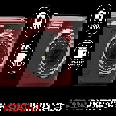 Kodak PIXPRO FZ45 Friendly Zoom 16MP FHD Digital Camera, Red, w