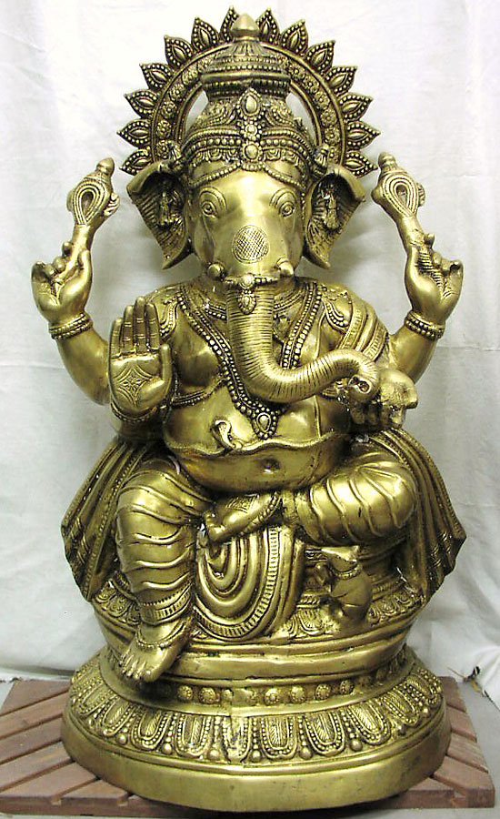 真鍮ガネーシャ像＜真鍮工芸品＜(有)アート・インターナショナル
