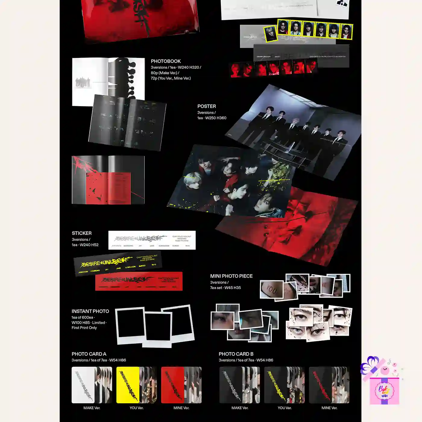 ENHYPEN – DESIRE : UNLEASH + Weverse Gifts [6th Mini Album] – Bak