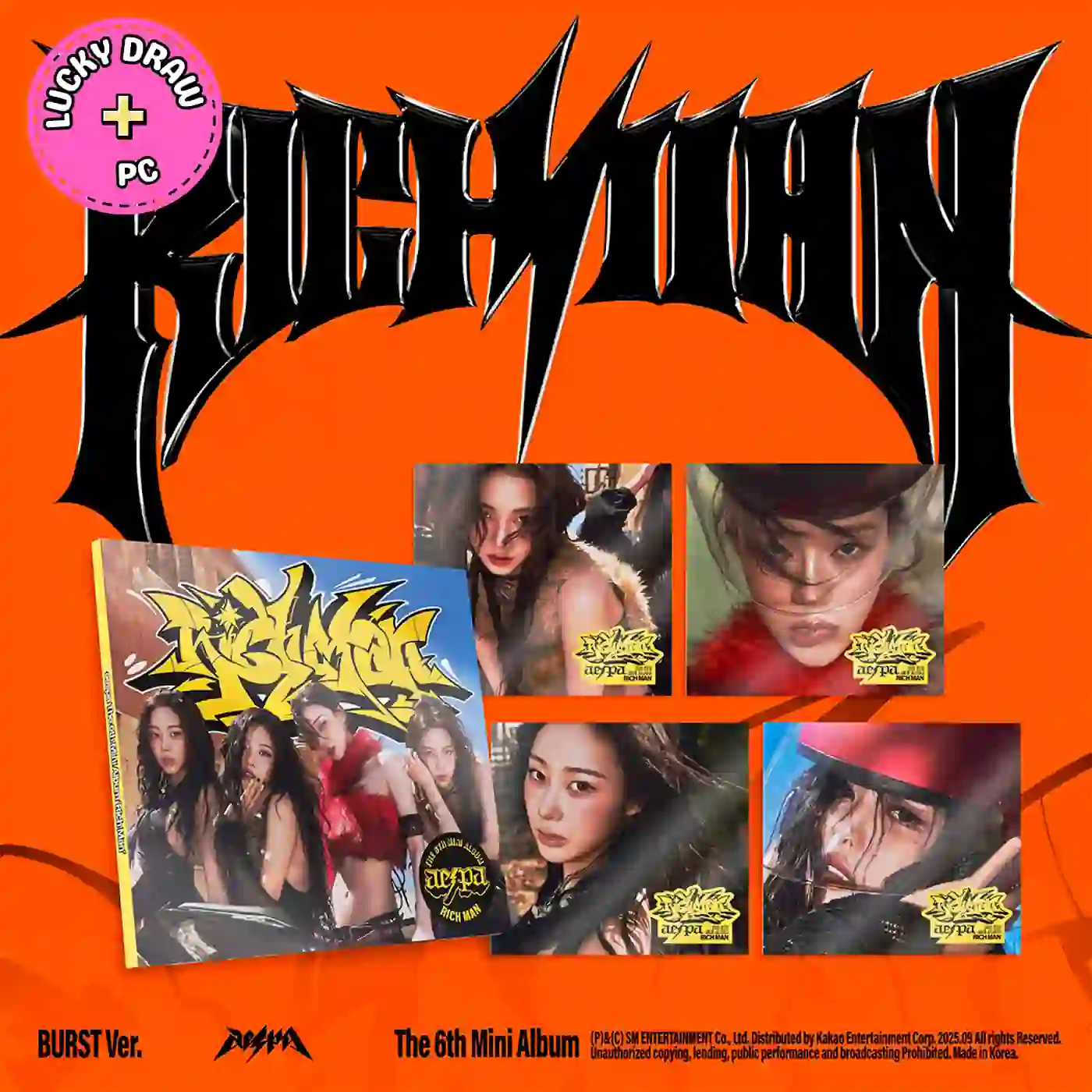 aespa – Rich Man (BURST Ver.) + Lucky Draw [6th Mini Album] – Bak