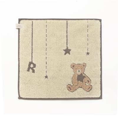 ルウちゃんジャガードハンカチ(ワンサイズ ベージュ): 新生児/ベビー