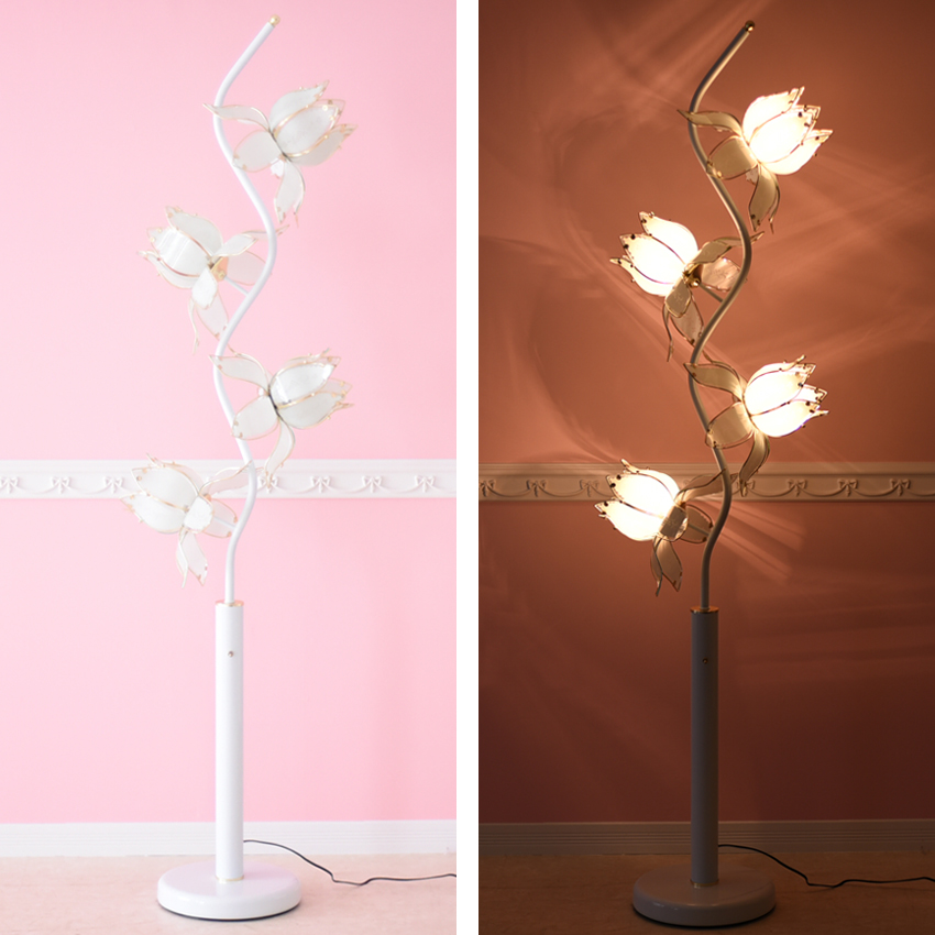 ロータスフラワー フロアランプ フロアライト 4灯 ホワイト 高さ189