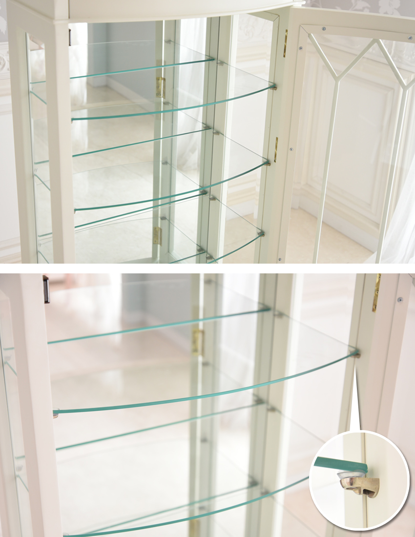 PALMA マホガニー キャビネット ホワイト 幅60cm | ロココ調家具通販