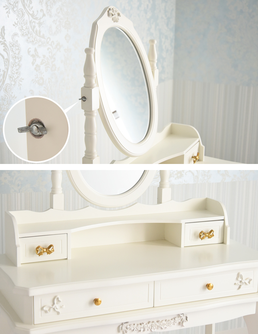 スノーホワイト プリンセス ドレッサーセット スツール付 | ロココ調
