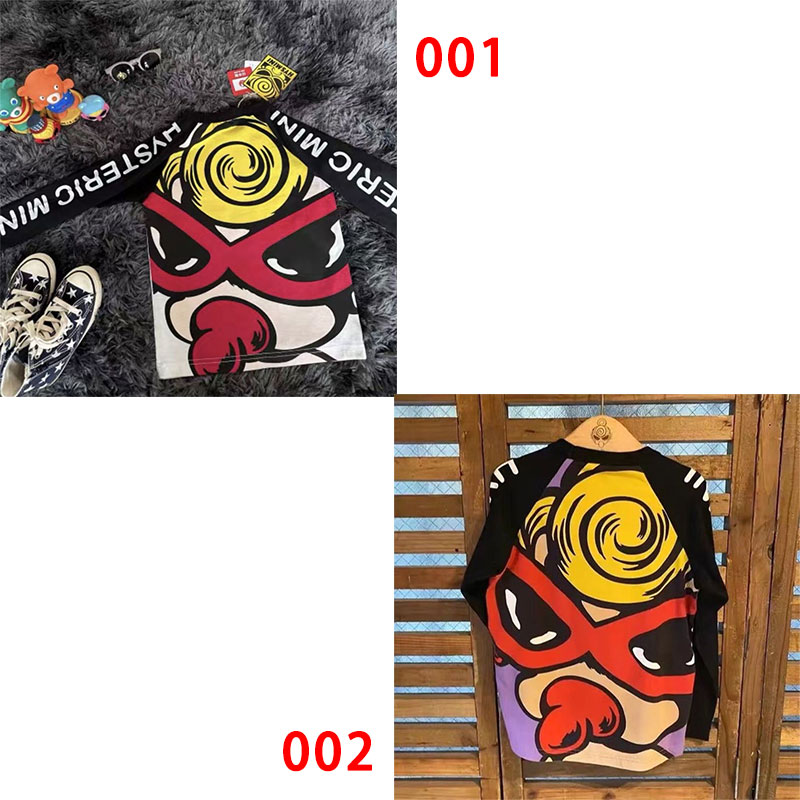 ヒステリックグラマー 長袖Tシャツ キッズ 長袖 丸首 綿 人気プリント