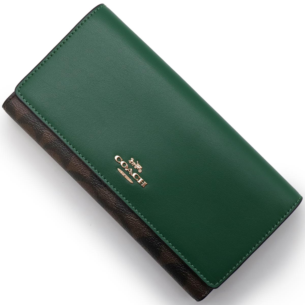 コーチ 長財布 財布 レディース シグネチャー スリム 三つ折り