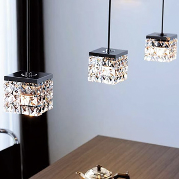 クリスタルガラス LEDペンダントライト【工事取付式】｜照明の