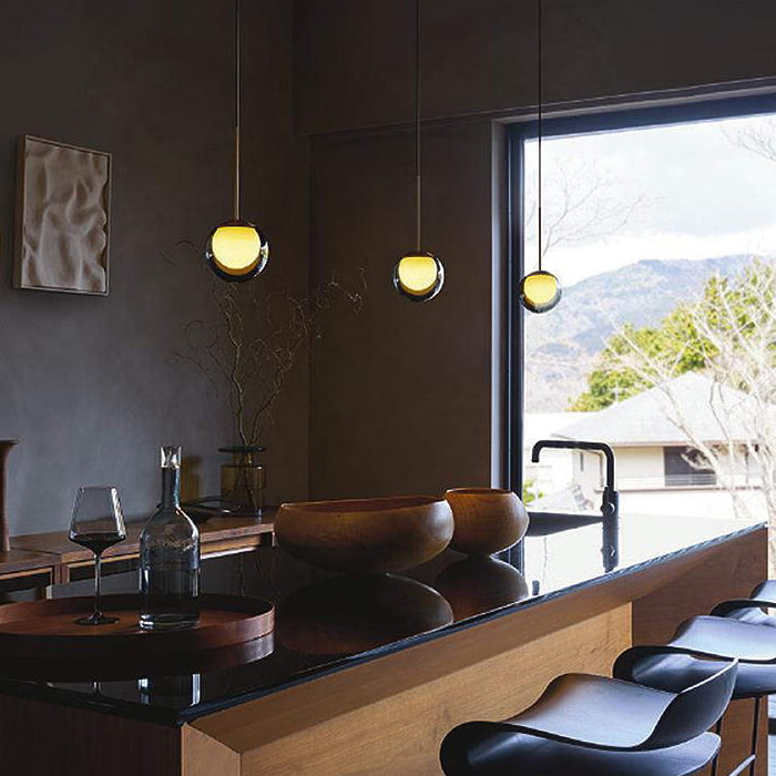 MORE STYLE Φ120・スモークガラス ペンダントライト｜ダクトレール用