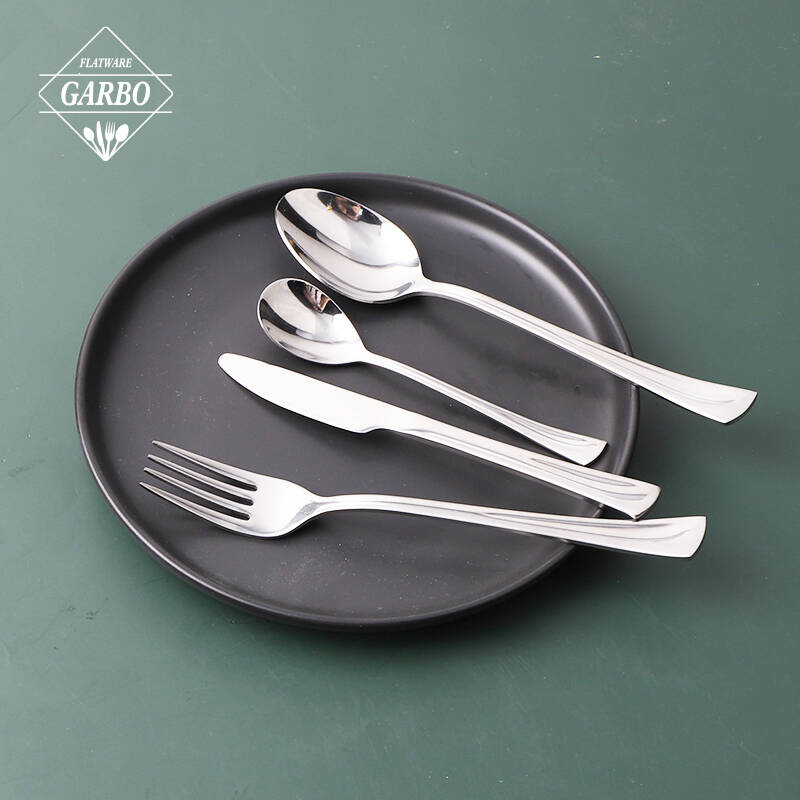 高級ホテル ミラー ステンレス鋼食器 4 個スライバー ナイフ スプーン