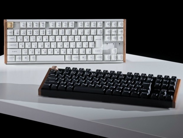 天然木と磁気センサースイッチ採用のテンキーレスキーボード「Keychron