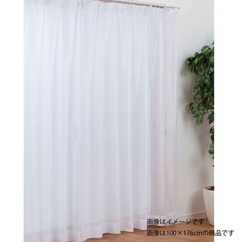 レースカーテン ホワイト DCM レースカーテン 100×133cm
