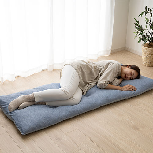 ひんやりジャンボ長座布団 約60X155 BL DCM 座布団 | ホームセンター