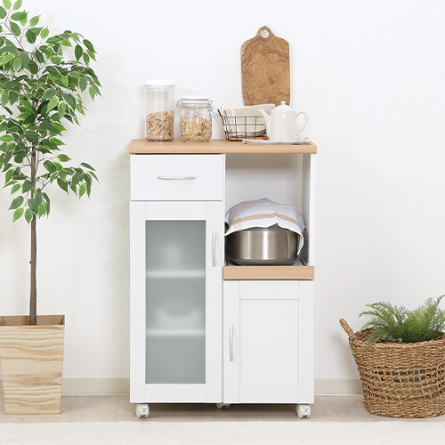 キッチンカウンター サージュ WH×NA 60幅(96818) 99521 不二貿易 電子