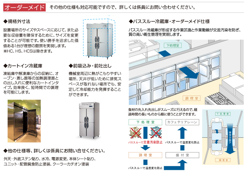 厨房用冷凍・冷蔵庫 | 製品情報 | 大和冷機工業株式会社