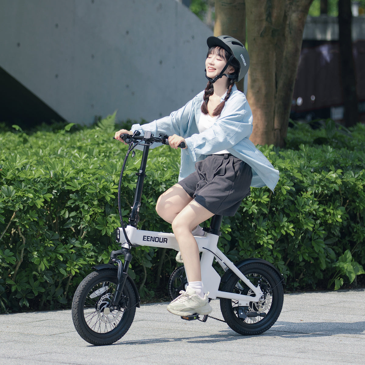 引取り希望】EENOUR C1折りたたみ電動アシスト自転車 ホワイト 電動