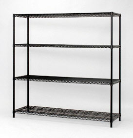 EA976AT-11｜1500x460x1510mm メタルラック(黒)のページ -