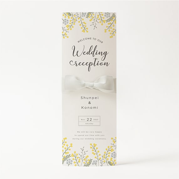 席次表手作りの新しいカタチ「favori クラウド」｜ミモザ ホワイト[WAB