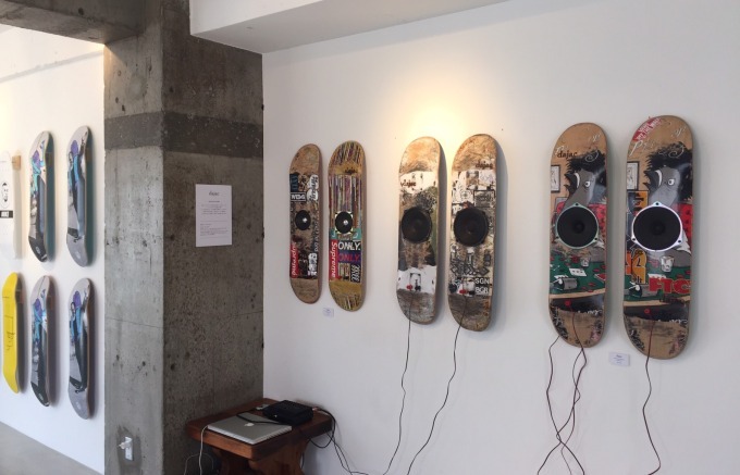 スケートボードスピーカー「ダジャック」目黒で発売、USEDデッキ