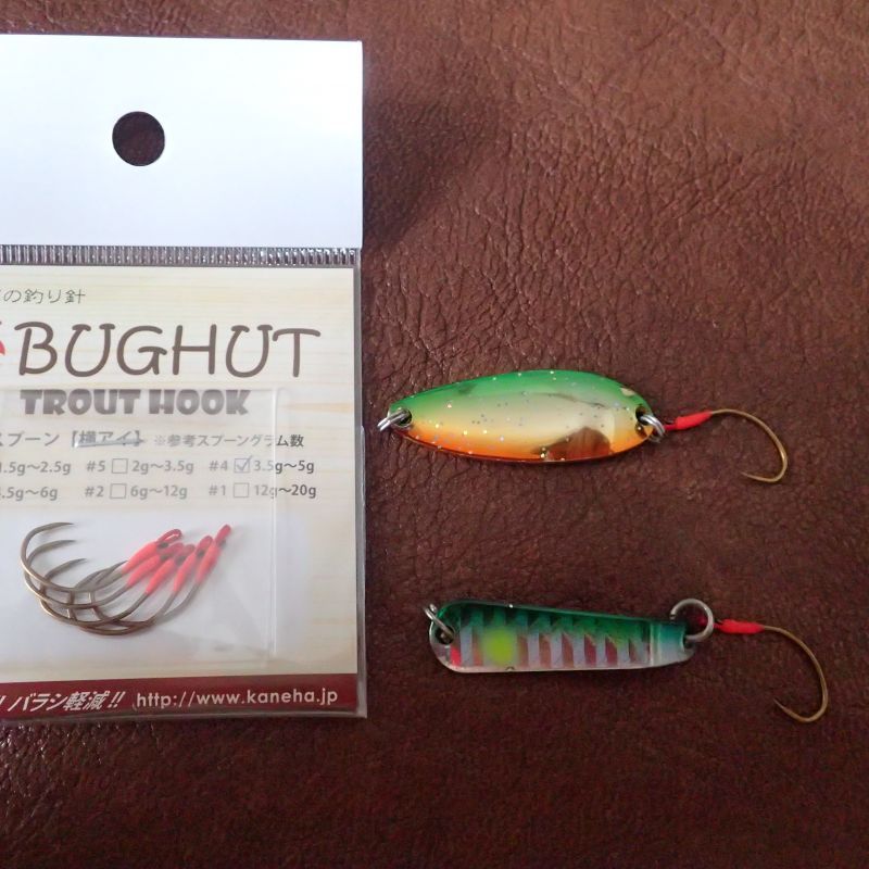 BUG HUT トラウトフック☆スプーン横アイ☆1Pac 5本入り - Sports